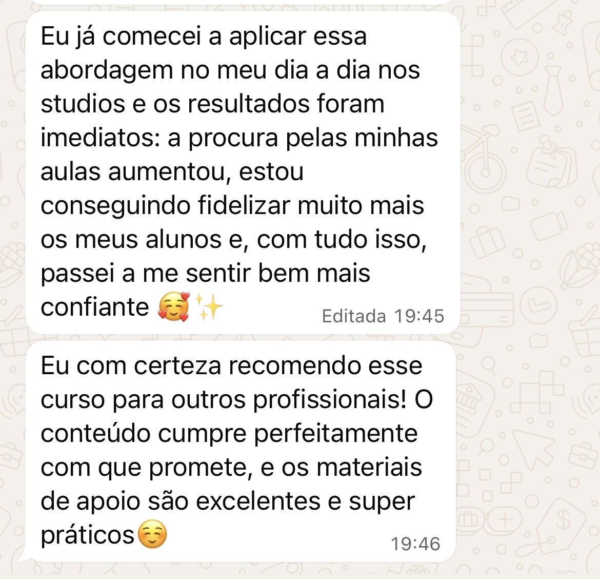 Depoimento real de aluna 2